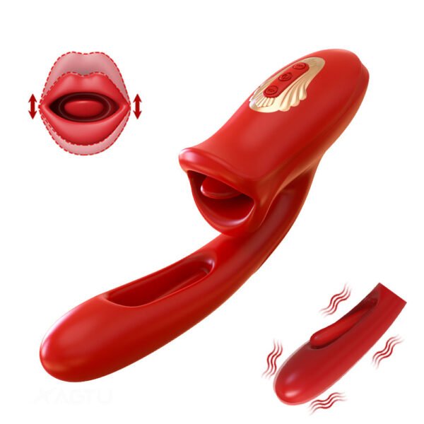 3in1 Vibrators Oral Sex Toy with 10 Kissing and Flapping Patterns - Image 12
