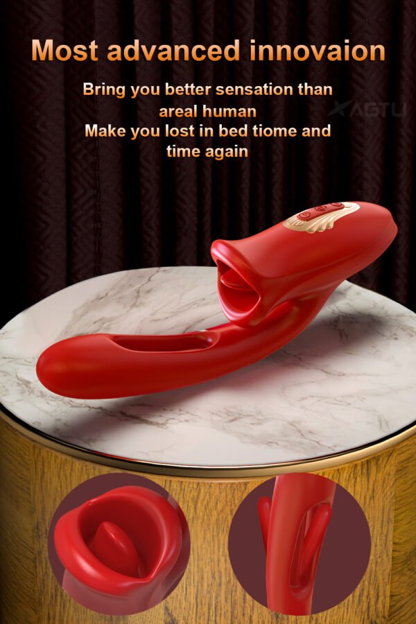 3in1 Vibrators Oral Sex Toy with 10 Kissing and Flapping Patterns
