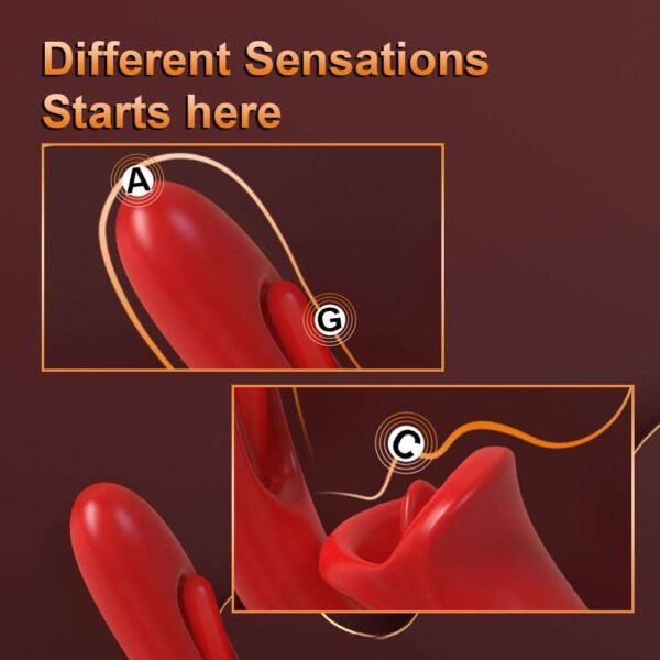 3in1 Vibrators Oral Sex Toy with 10 Kissing and Flapping Patterns - Image 11