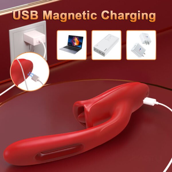 3in1 Vibrators Oral Sex Toy with 10 Kissing and Flapping Patterns - Image 9
