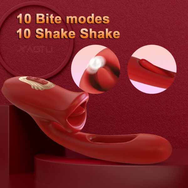 3in1 Vibrators Oral Sex Toy with 10 Kissing and Flapping Patterns - Image 4