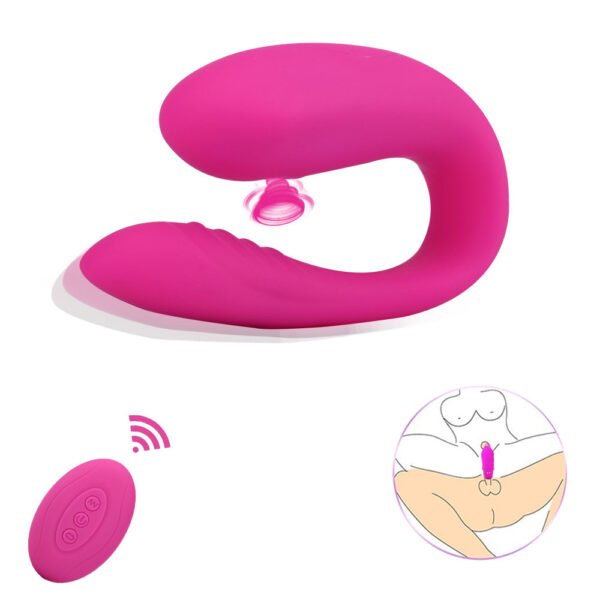 2in1 G Spot Sucker U Shaped Vibrators Clitoris 8 Speeds Wireless Remote - Image 8