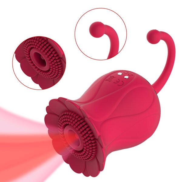2in1 Rose Flower, sucking, clitoris and nipple stimulation