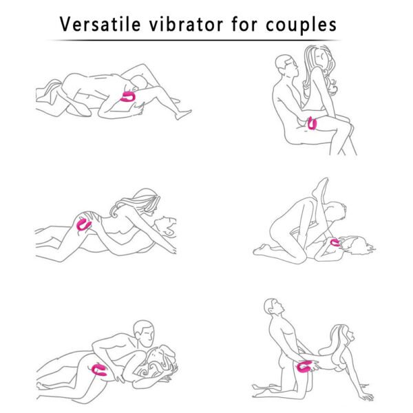 2in1 G Spot Sucker U Shaped Vibrators Clitoris 8 Speeds Wireless Remote - Image 6