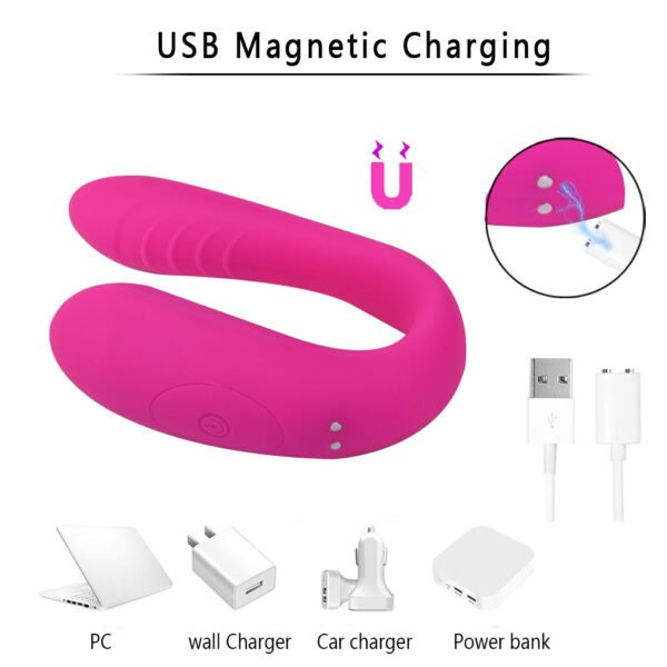 2in1 G Spot Sucker U Shaped Vibrators Clitoris 8 Speeds Wireless Remote - Image 5