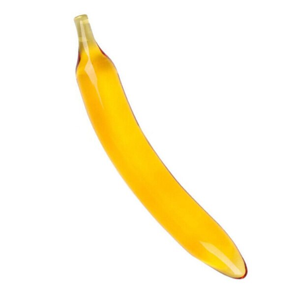 BANANA Glass Dildo For Women Masturbation Sex Toy Vegetable + GIFT BOX - Image 2
