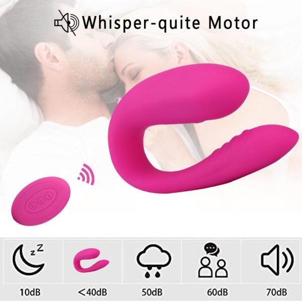 2in1 G Spot Sucker U Shaped Vibrators Clitoris 8 Speeds Wireless Remote - Image 4