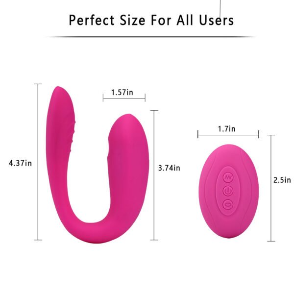 2in1 G Spot Sucker U Shaped Vibrators Clitoris 8 Speeds Wireless Remote - Image 3