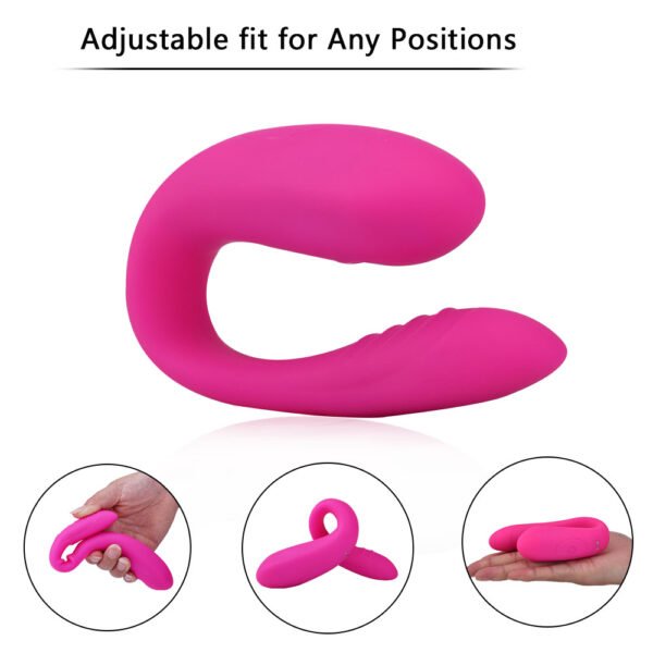 2in1 G Spot Sucker U Shaped Vibrators Clitoris 8 Speeds Wireless Remote