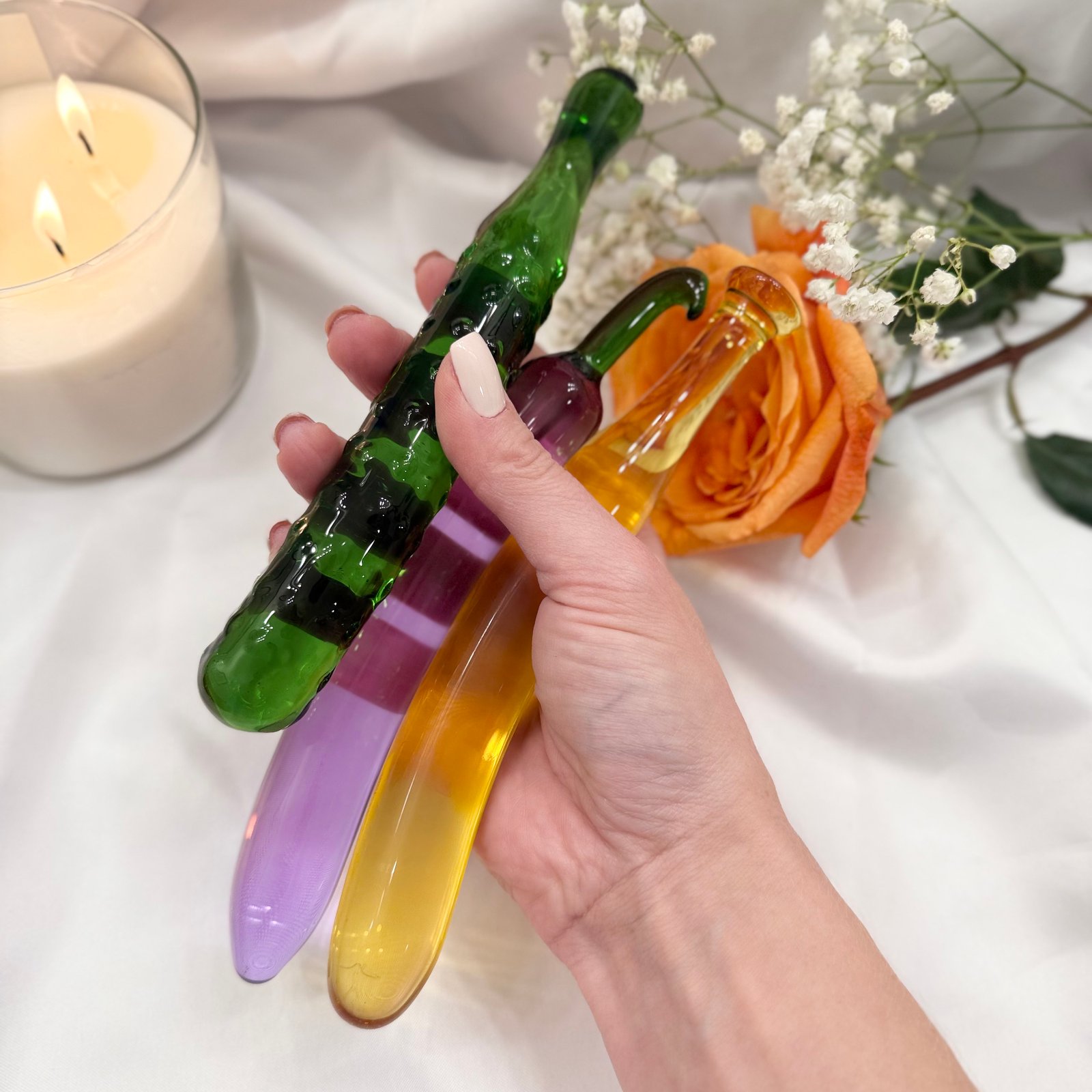 IMG_9399 Glass Eggplant Dildo – Purple Artistic Glass Toy - Image 8