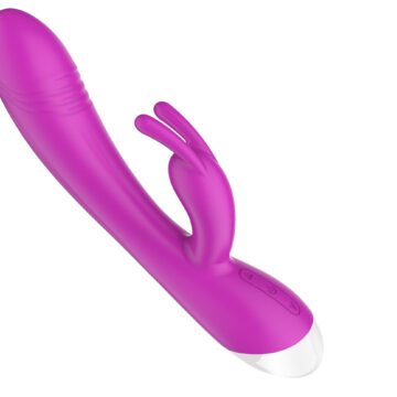 Clitoris Stimulation G-spot Vibrator Rabbit Sex Toy Double Motor - Purple