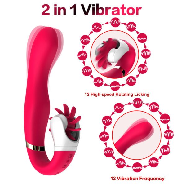 2-in-1 Wheel Tongue Licking Vibrator