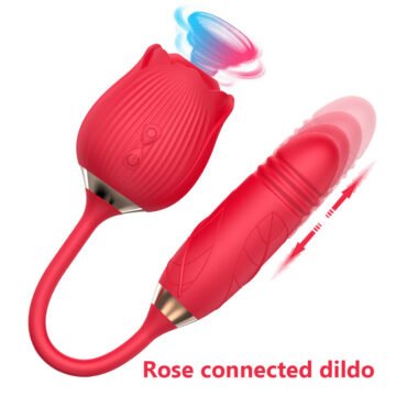 Rose Toy - 2in1 G-spot Vibrator and Rose sucking