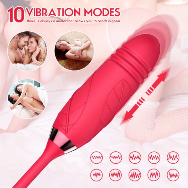 Rose Toy - 2in1 G-spot Vibrator and Rose sucking - Image 4
