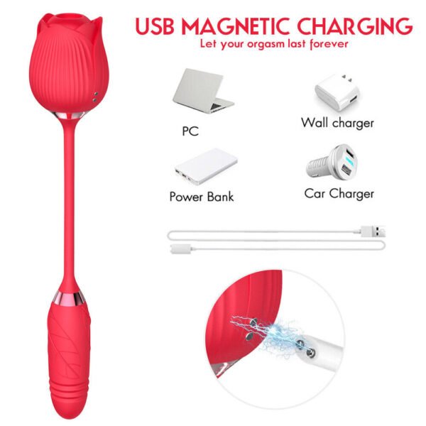 Rose Toy - 2in1 G-spot Vibrator and Rose sucking - Image 6