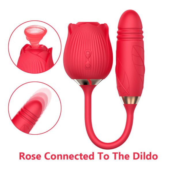 Rose Toy - 2in1 G-spot Vibrator and Rose sucking - Image 10