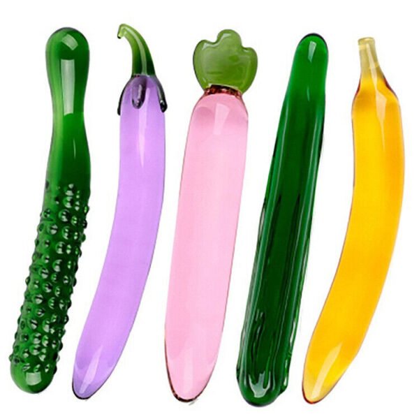GREEN Vegetable Glass Dildo For Women Masturbation  + GIFT BOX - Image 2