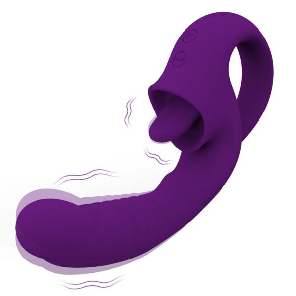 2in1  Tongue Vibrator  Nipple Clitoral Licking For Women Couple - Image 2