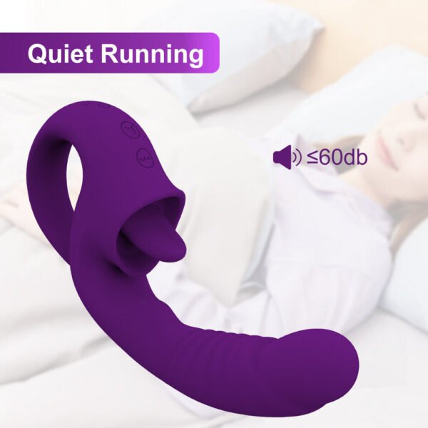 2in1  Tongue Vibrator  Nipple Clitoral Licking For Women Couple - Image 4
