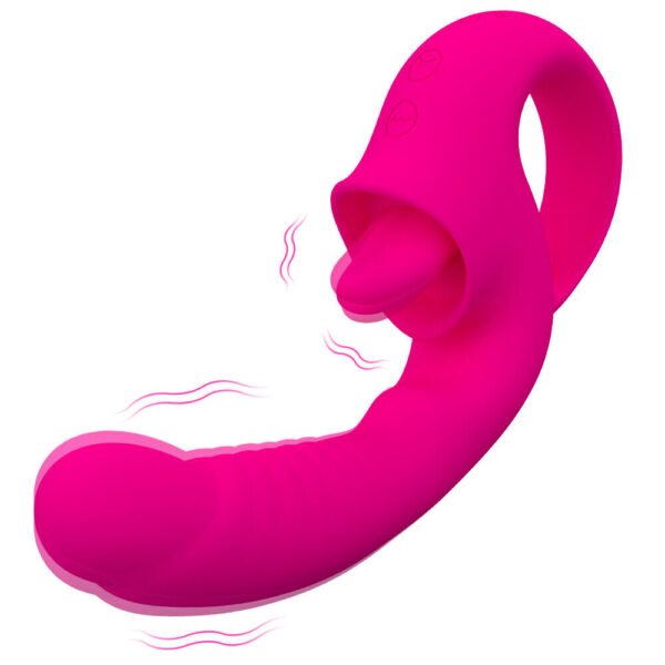 2in1  Tongue Vibrator  Nipple Clitoral Licking For Women Couple - Image 5