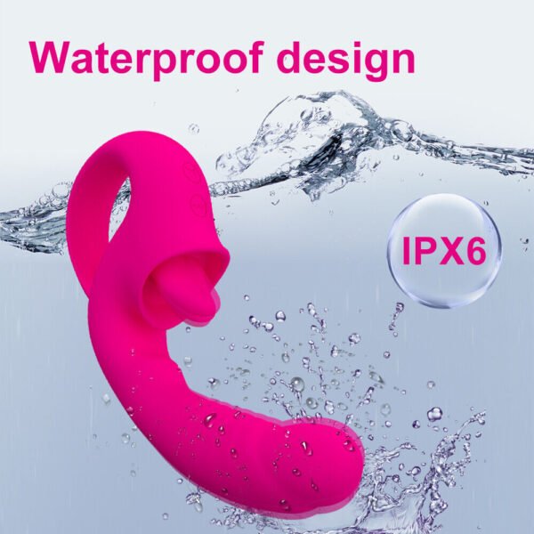 2in1  Tongue Vibrator  Nipple Clitoral Licking For Women Couple - Image 7