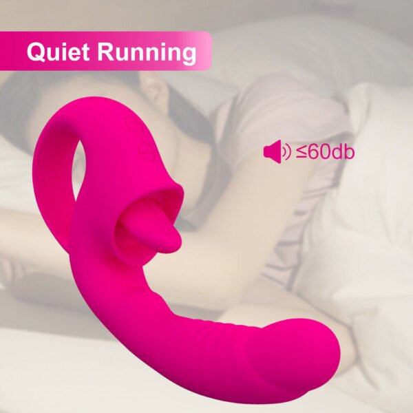 2in1  Tongue Vibrator  Nipple Clitoral Licking For Women Couple - Image 10