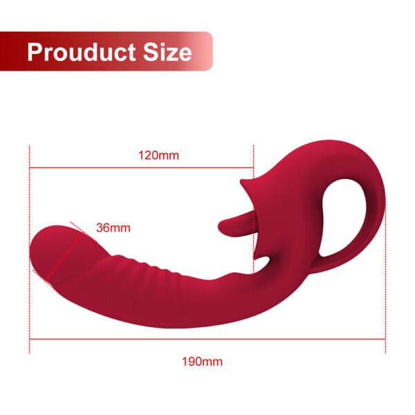 2in1  Tongue Vibrator  Nipple Clitoral Licking For Women Couple - Image 14