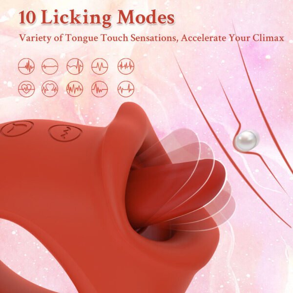 Hot Selling Tongue Vibrator G-spot Vagina Stimulator 10 Frequency Vibration Tong - Image 2