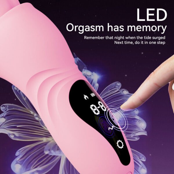 2 In 1 Dildo Vibrator Tongue Licking Rotate Patting G Spot Clit Vagina Stimulato - Image 6