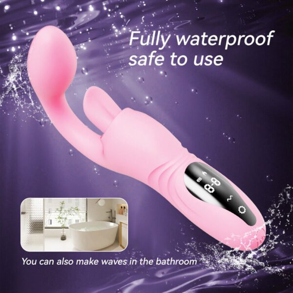 2 In 1 Dildo Vibrator Tongue Licking Rotate Patting G Spot Clit Vagina Stimulato - Image 8