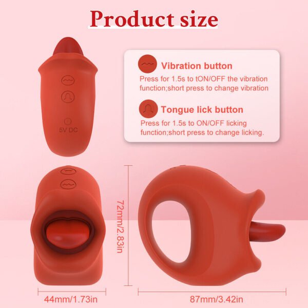 Hot Selling Tongue Vibrator G-spot Vagina Stimulator 10 Frequency Vibration Tong - Image 7