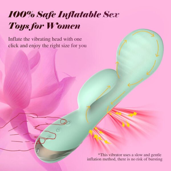 3in1 Soft Silicone G Spot Inflatable  Rabbit Vibrator - Image 8