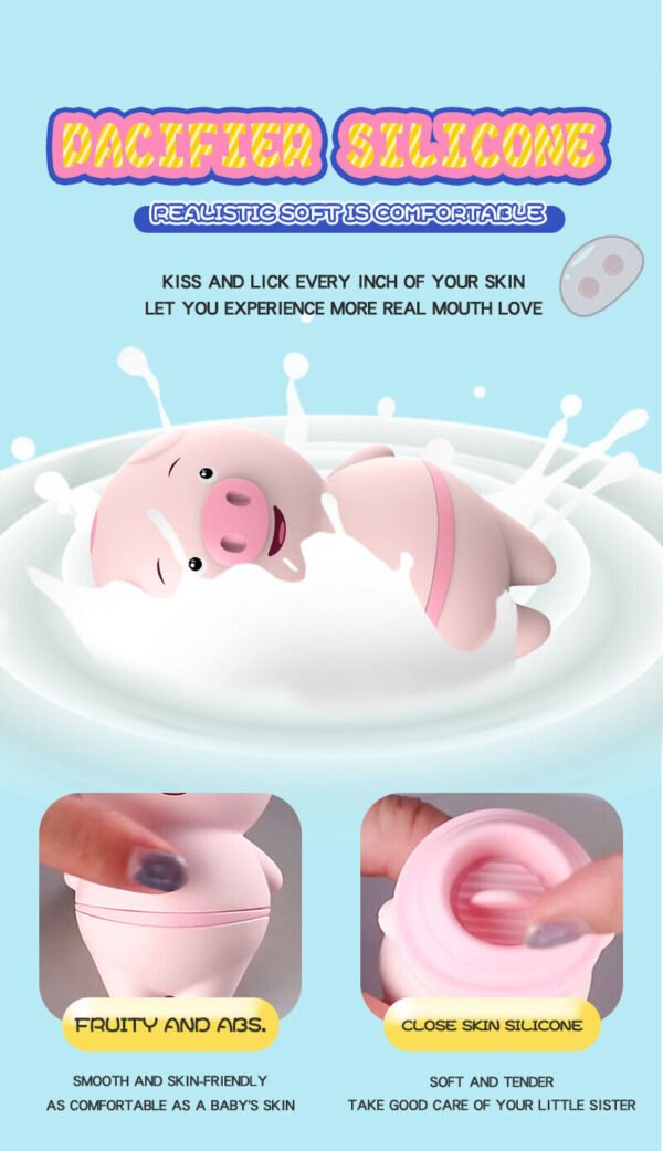 BEST NEW Sexy Pig Licking Vibrators For Women Clitoris Sucker Anal Nipple - Image 4