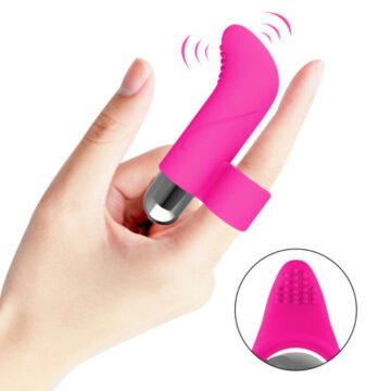 Rechargeable Finger Massager Vibrator - Soft Silicone Design