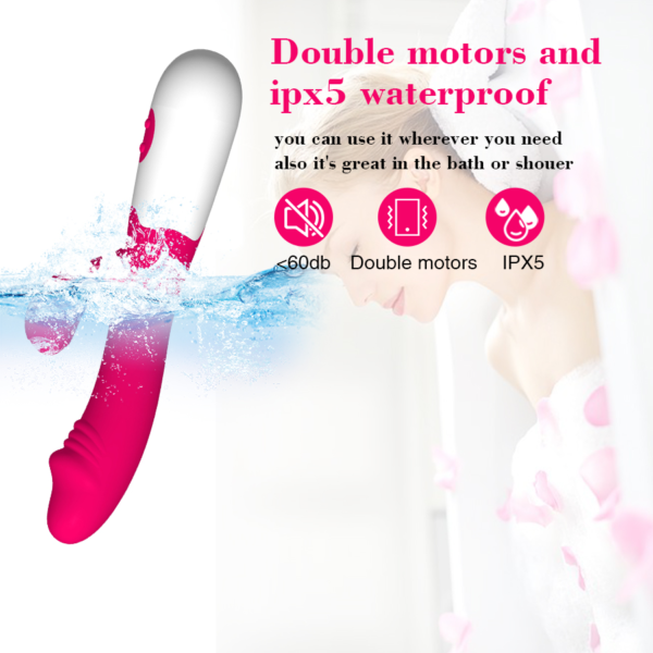 PINK Dildo Rabbit Vibrator Toys, G Spot Clitoris Vibrator Battery operated - Image 5