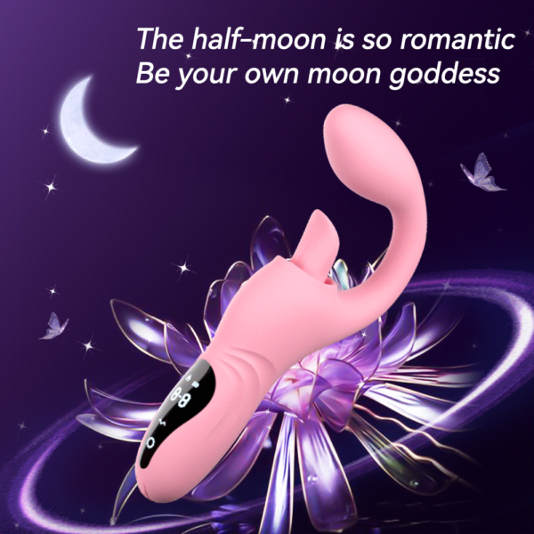 2 In 1 Dildo Vibrator Tongue Licking Rotate Patting G Spot Clit Vagina Stimulato - Image 5