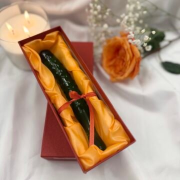 Glass Cucumber Dildo - Textured Hand-Blown Glass Massager