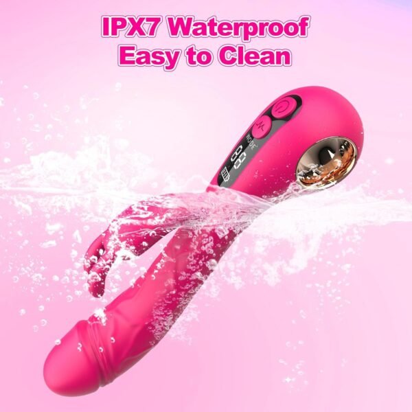 G-Spot Rabbit Vibrator with Handle LCD Display - Image 5