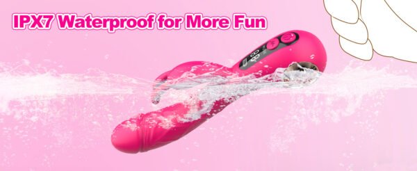 G-Spot Rabbit Vibrator with Handle LCD Display - Image 4