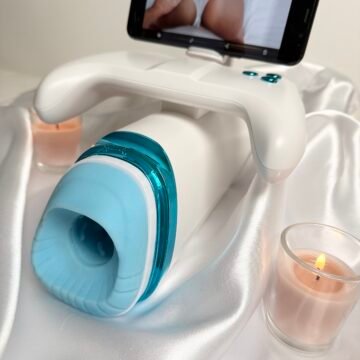 interactive male masturbator with smartphone holder