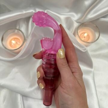 Flexible G-Spot Vibrator with Textured Head and Clitoral Stimulator