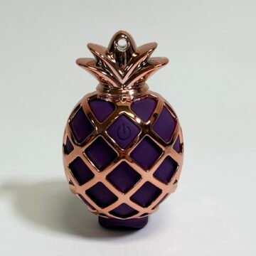 luxury pineapple suction stimulator purple & gold rechargeable sensory toy